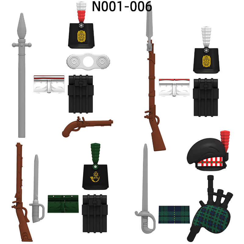 Bagpipe Practice Chanter - N001-N006 البريطانية NCO Fusilier 95th بنادق