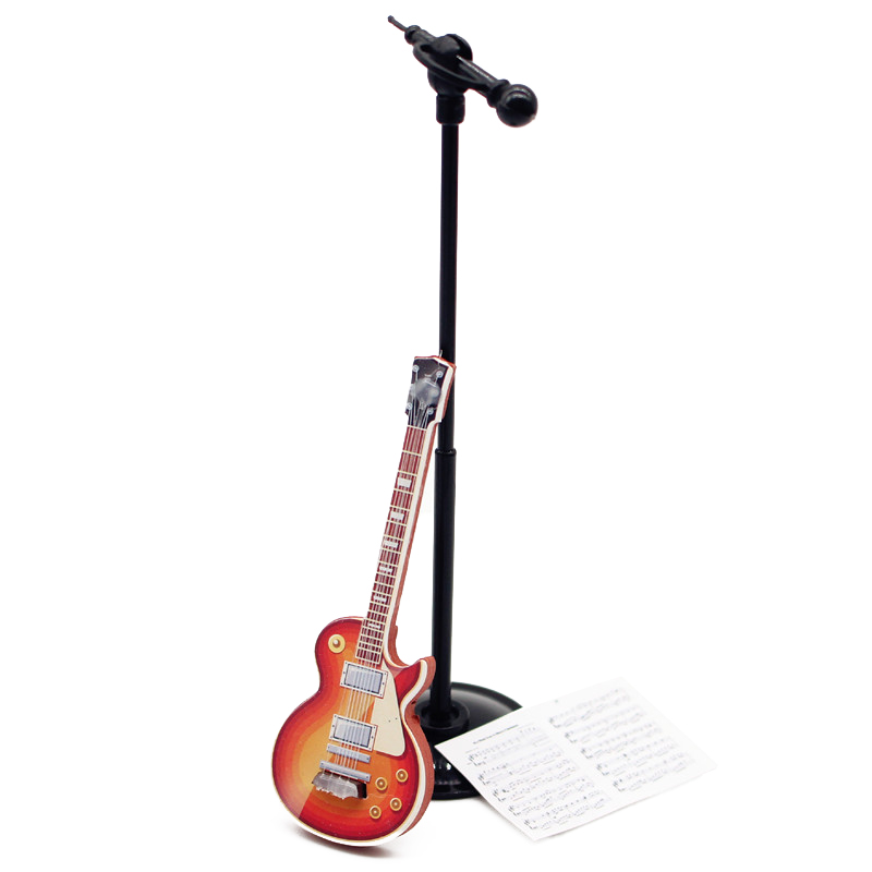 Musical Instrument Images - دمية ورقة ميكروفون الغيتار المصغرة ،