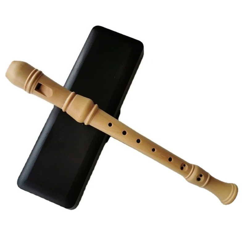 Recorder Baroque Style - 3-كتلة خشب القيقب الصلب 8 ثقوب