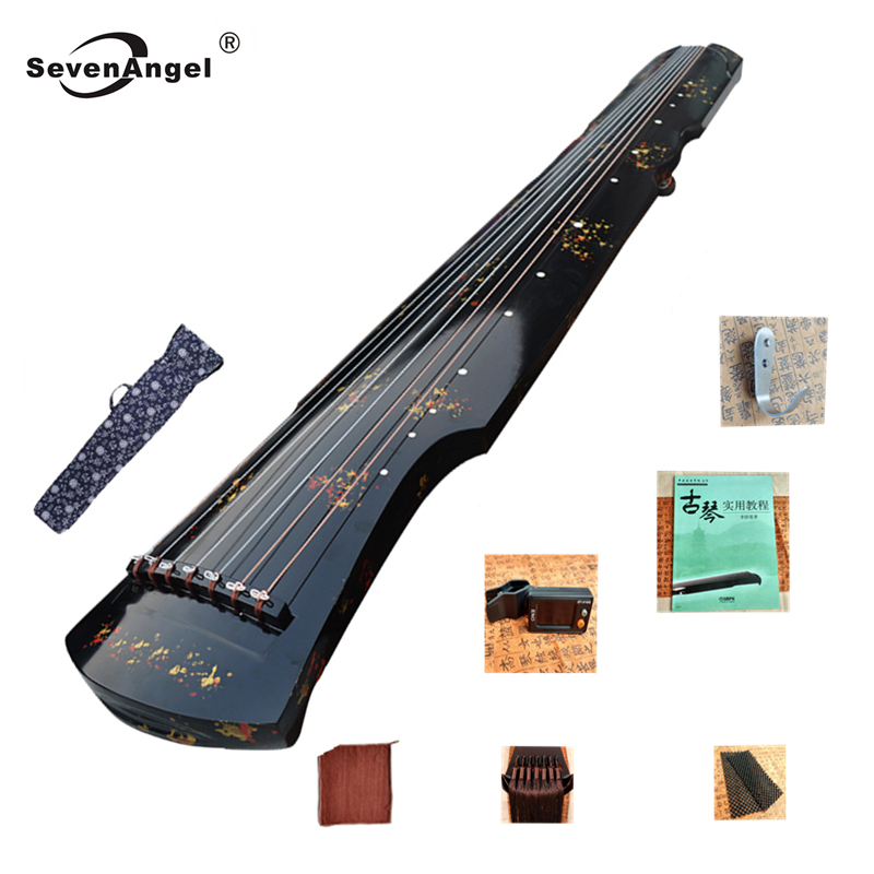 جودة عالية الصينية Guqin نمط ج - مراجعة Musical Instrument Video وسعره
