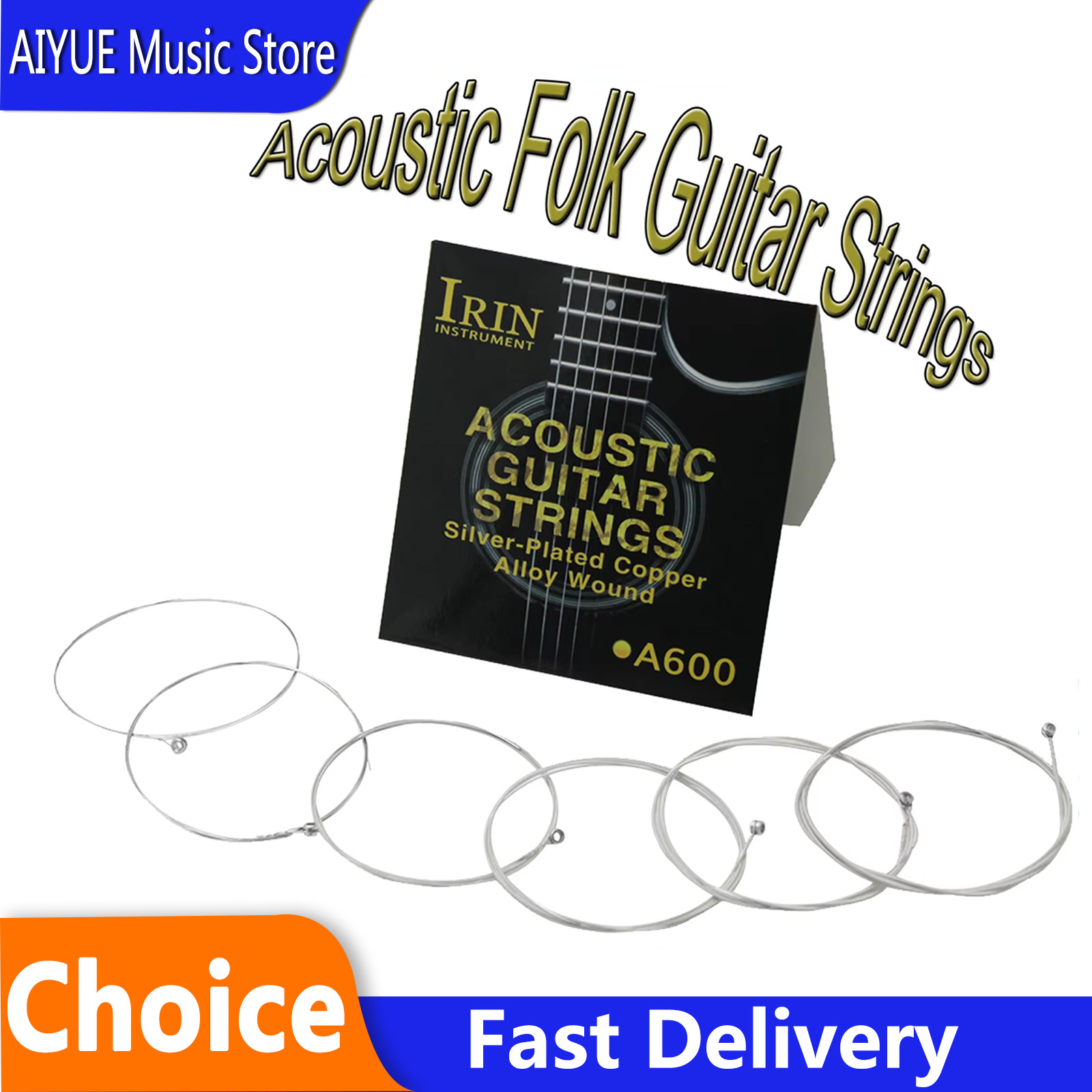 أوتار جيتار فولك أكوستيك IRIN  - مراجعة Musical Instrument With Strings وسعره