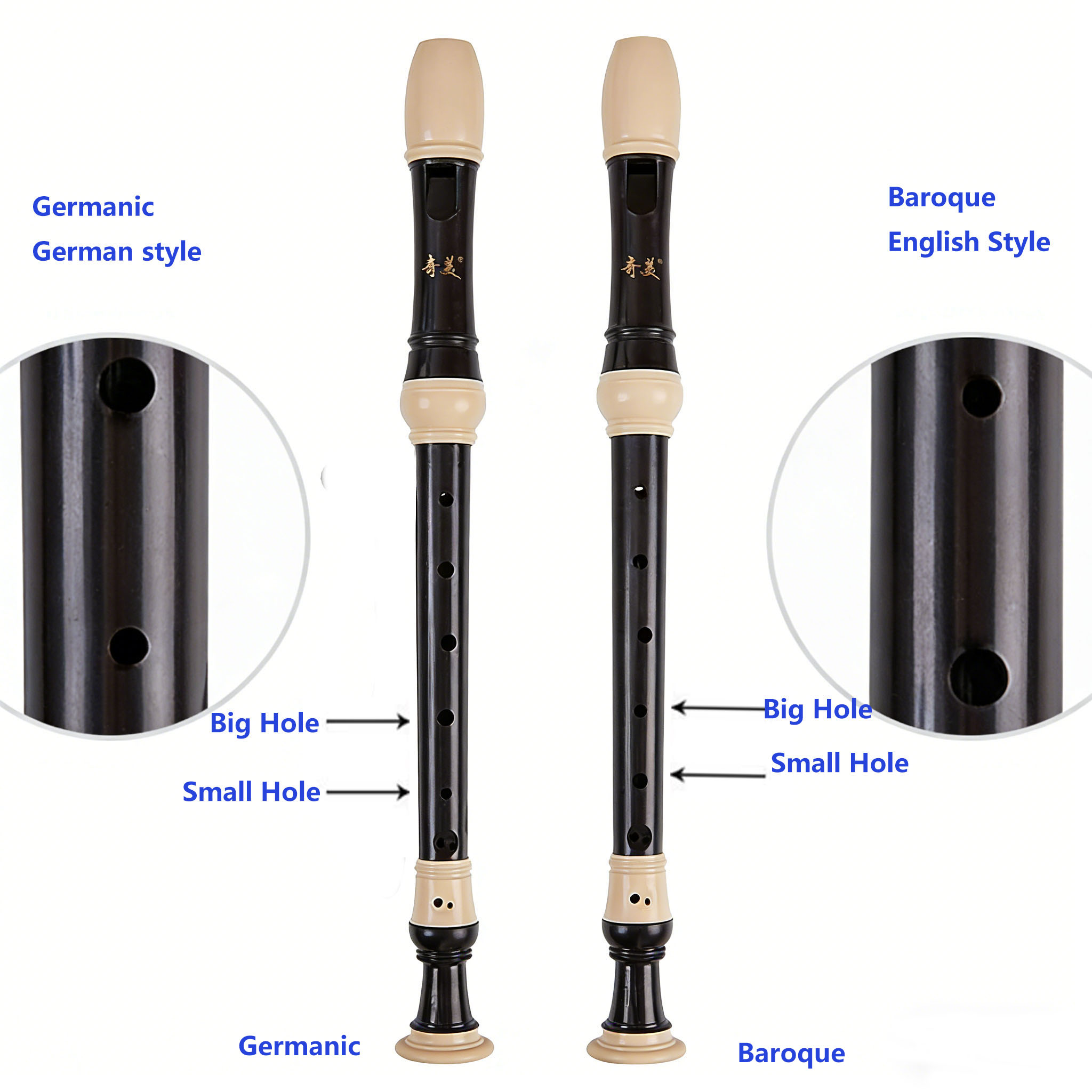فلوت ألتو بـ 8 فتحات، مفتاح F، - مراجعة Recorder Baroque Style وسعره